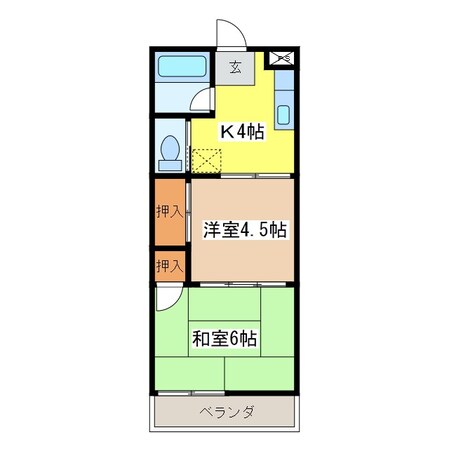 ロイヤルマンション九里巾の物件間取画像